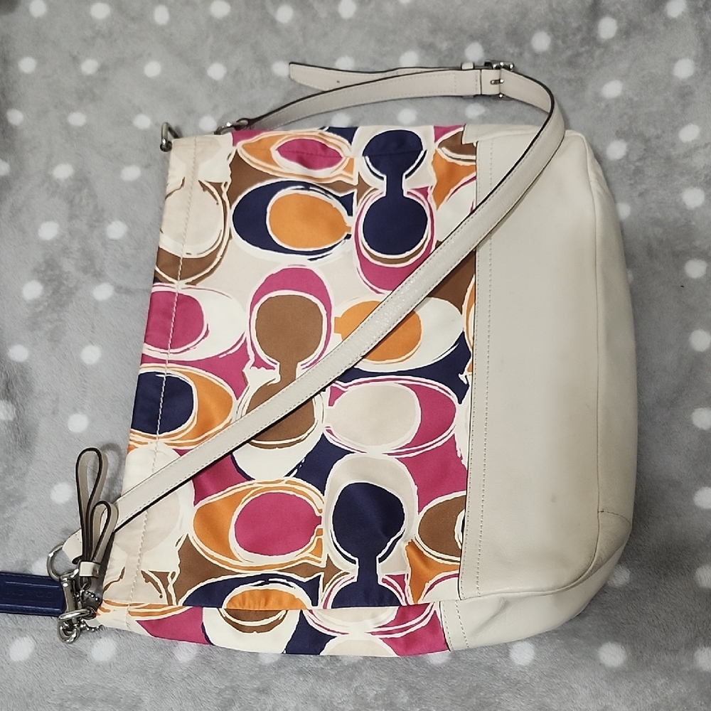Coach Multicolor Shoulder Bag with Cream Accents